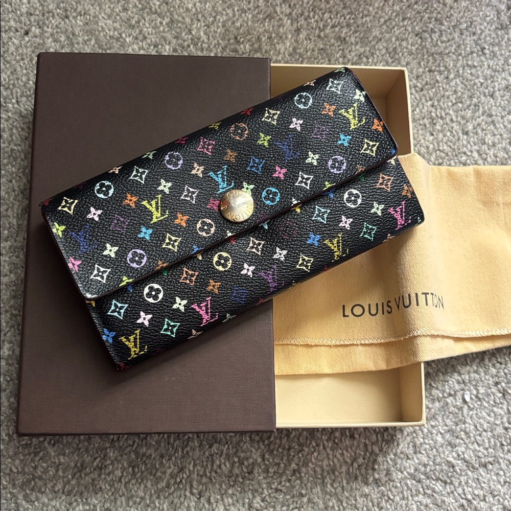 Louis Vuitton Black Murikami Wallet